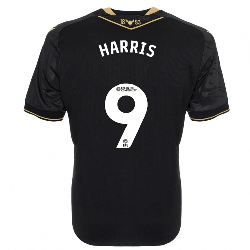 Danxen Herren Mark Harris #9 Schwarz Gold Auswärtstrikot Trikot 2025/26 T-Shirt Schweiz