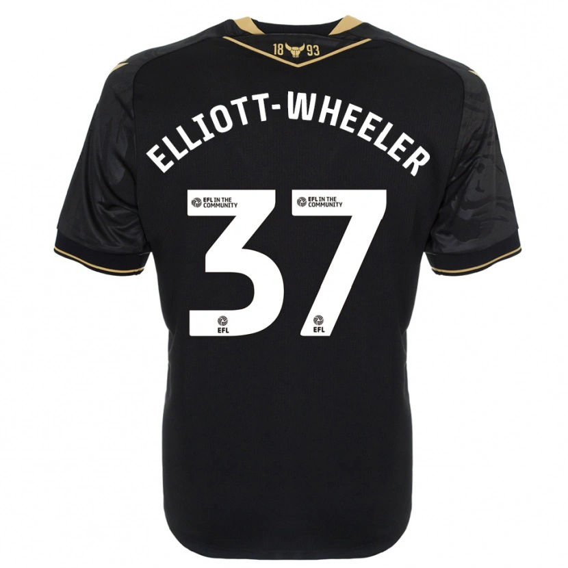 Danxen Herren Aidan Elliott-Wheeler #37 Schwarz Gold Auswärtstrikot Trikot 2025/26 T-Shirt Schweiz