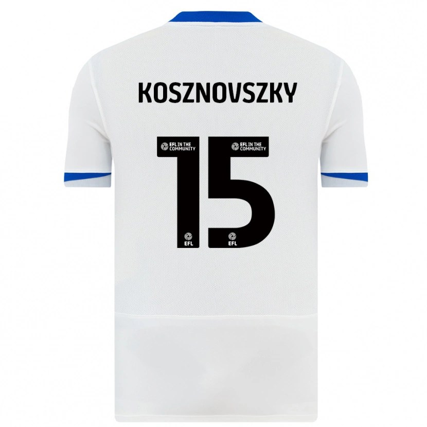 Danxen Herren Márk Kosznovszky #15 Weiß Schwarz Auswärtstrikot Trikot 2025/26 T-Shirt Schweiz