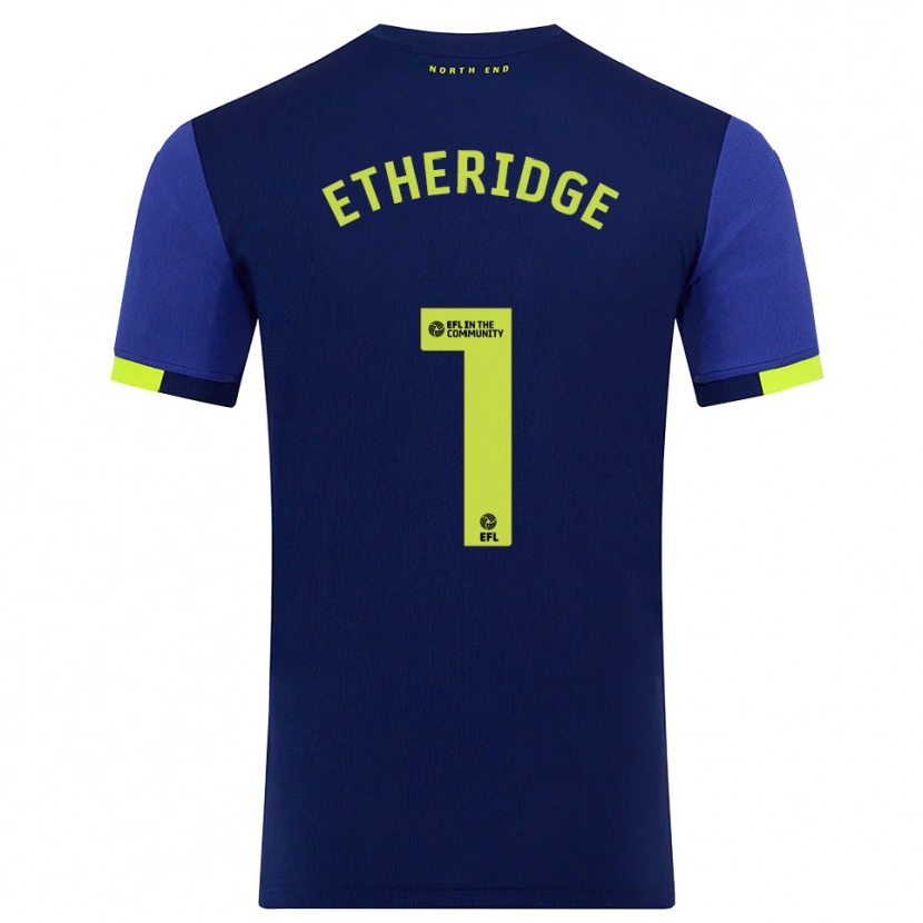 Danxen Herren Ellie Etheridge #1 Marine Gelb Auswärtstrikot Trikot 2025/26 T-Shirt Schweiz