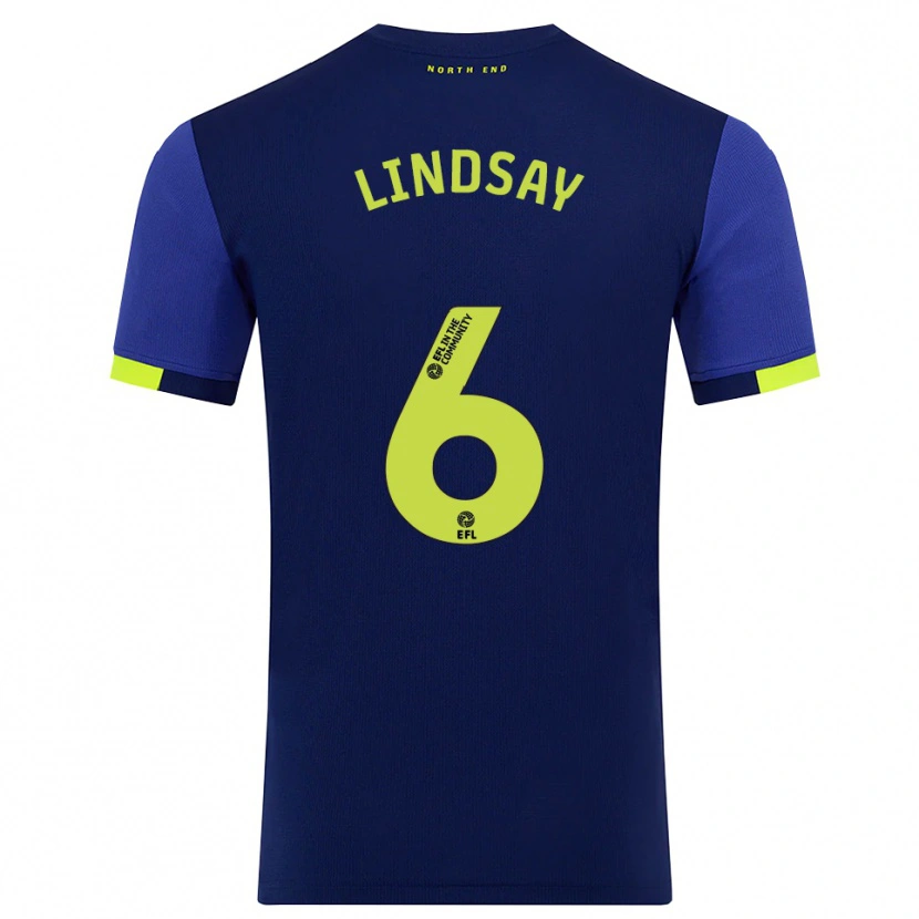 Danxen Herren Liam Lindsay #6 Marine Gelb Auswärtstrikot Trikot 2025/26 T-Shirt Schweiz