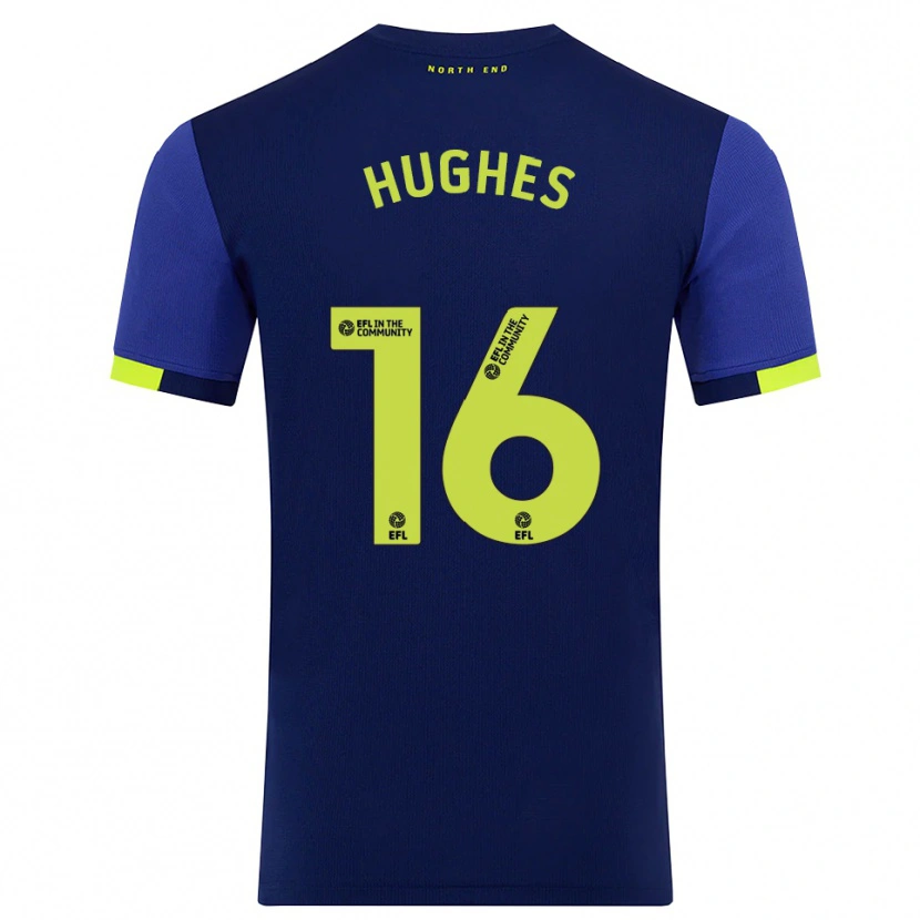 Danxen Herren Andrew Hughes #16 Marine Gelb Auswärtstrikot Trikot 2025/26 T-Shirt Schweiz