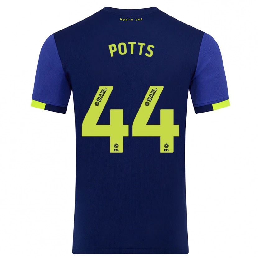 Danxen Herren Brad Potts #44 Marine Gelb Auswärtstrikot Trikot 2025/26 T-Shirt Schweiz