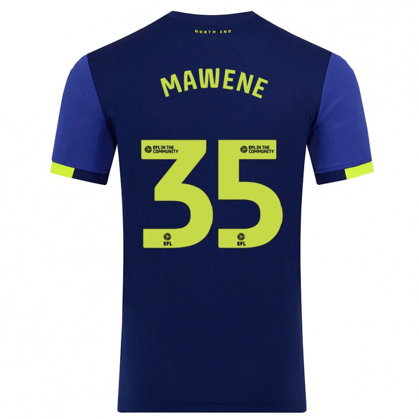 Danxen Herren Noah Mawene #35 Marine Gelb Auswärtstrikot Trikot 2025/26 T-Shirt Schweiz