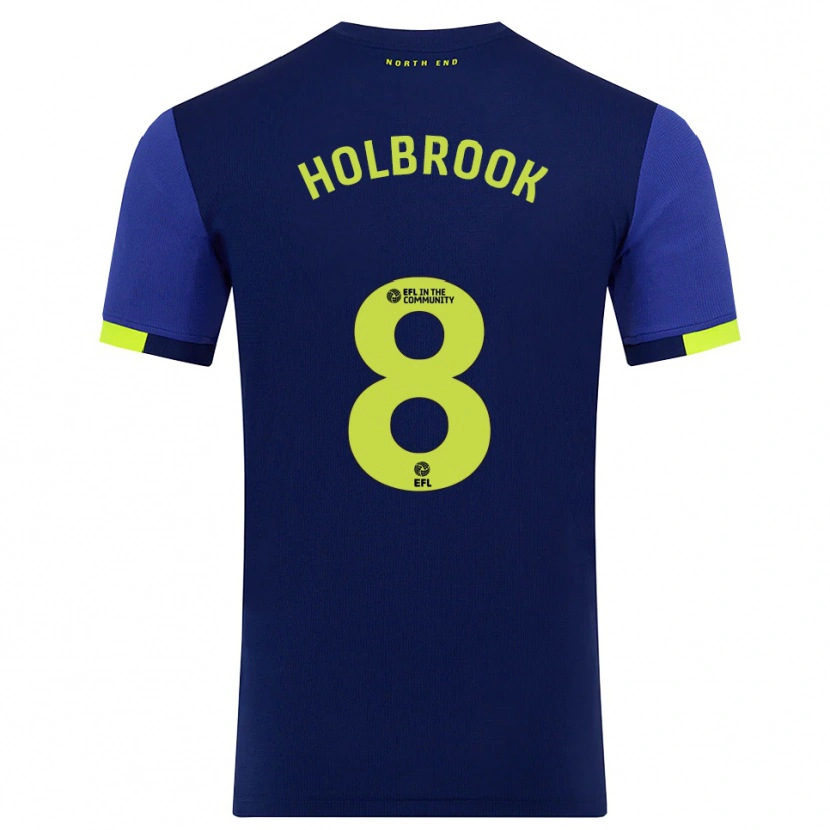 Danxen Herren Jess Holbrook #8 Marine Gelb Auswärtstrikot Trikot 2025/26 T-Shirt Schweiz