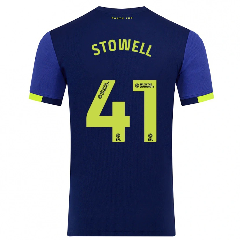 Danxen Herren Li-Bau Stowell #41 Marine Gelb Auswärtstrikot Trikot 2025/26 T-Shirt Schweiz