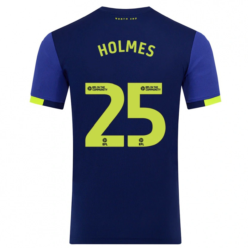 Danxen Herren Duane Holmes #25 Marine Gelb Auswärtstrikot Trikot 2025/26 T-Shirt Schweiz
