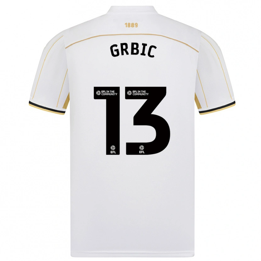 Danxen Herren Ivo Grbic #13 Weiß Gold Auswärtstrikot Trikot 2025/26 T-Shirt Schweiz