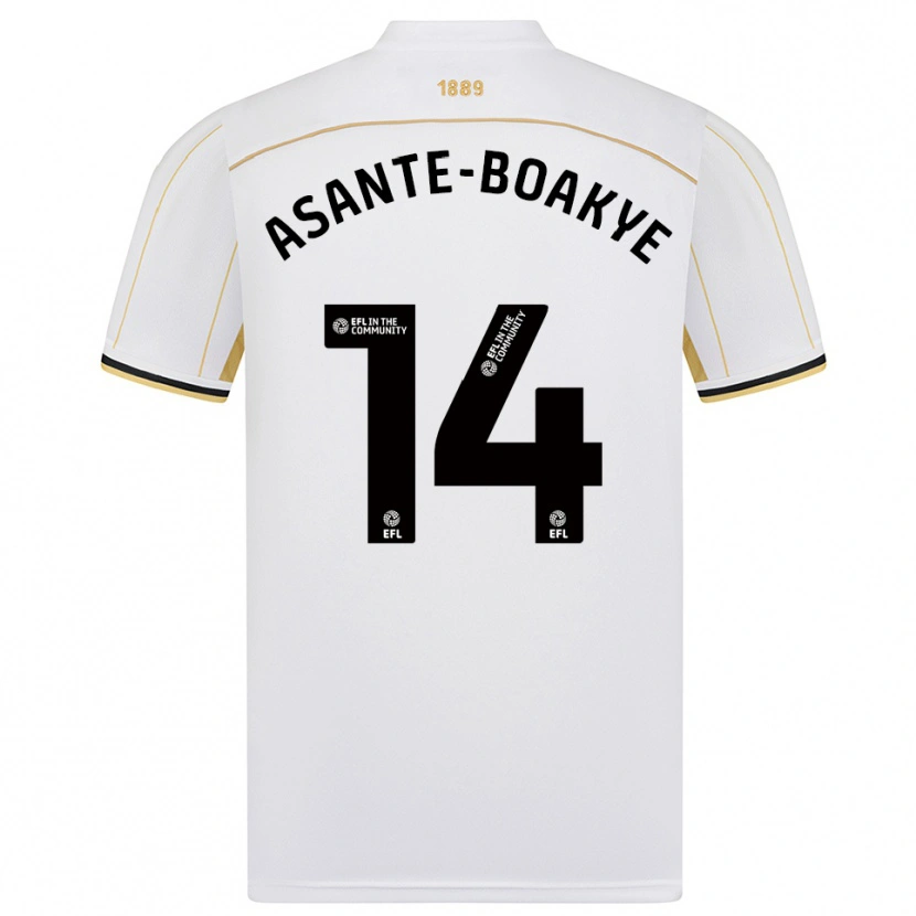 Danxen Herren Max Asante-Boakye #14 Weiß Gold Auswärtstrikot Trikot 2025/26 T-Shirt Schweiz