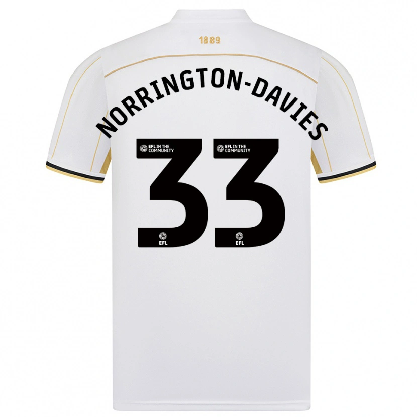 Danxen Herren Rhys Norrington-Davies #33 Weiß Gold Auswärtstrikot Trikot 2025/26 T-Shirt Schweiz