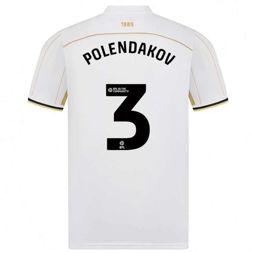 Danxen Herren Mihail Polendakov #3 Weiß Gold Auswärtstrikot Trikot 2025/26 T-Shirt Schweiz