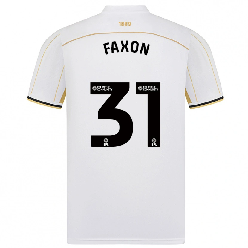 Danxen Herren Luke Faxon #31 Weiß Gold Auswärtstrikot Trikot 2025/26 T-Shirt Schweiz