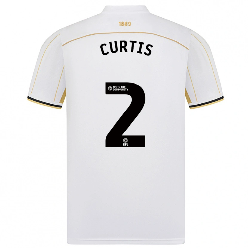 Danxen Herren Sam Curtis #2 Weiß Gold Auswärtstrikot Trikot 2025/26 T-Shirt Schweiz