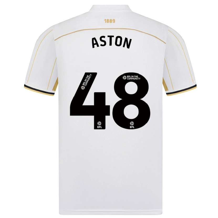 Danxen Herren Sam Aston #48 Weiß Gold Auswärtstrikot Trikot 2025/26 T-Shirt Schweiz