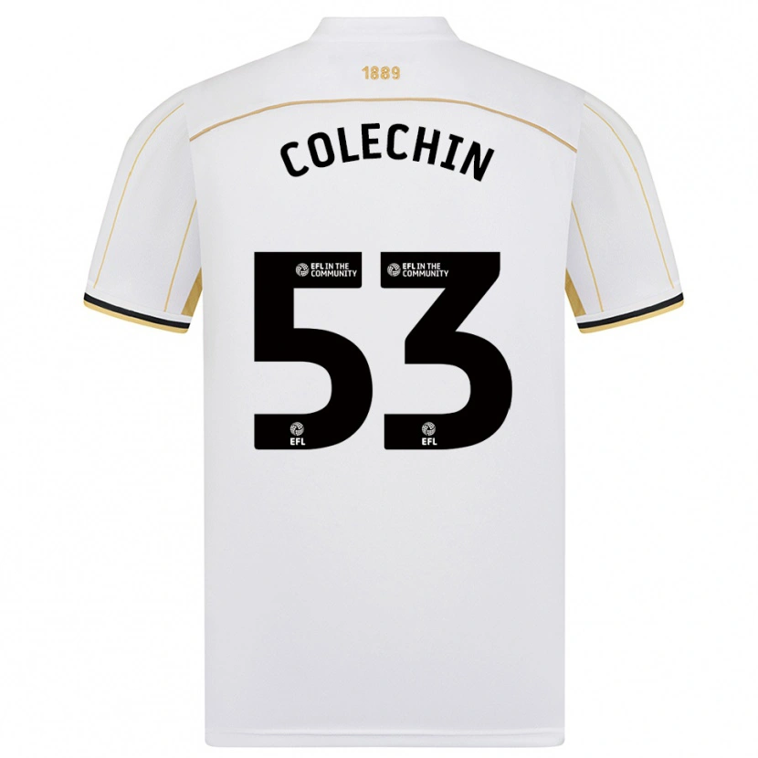 Danxen Herren Sam Colechin #53 Weiß Gold Auswärtstrikot Trikot 2025/26 T-Shirt Schweiz