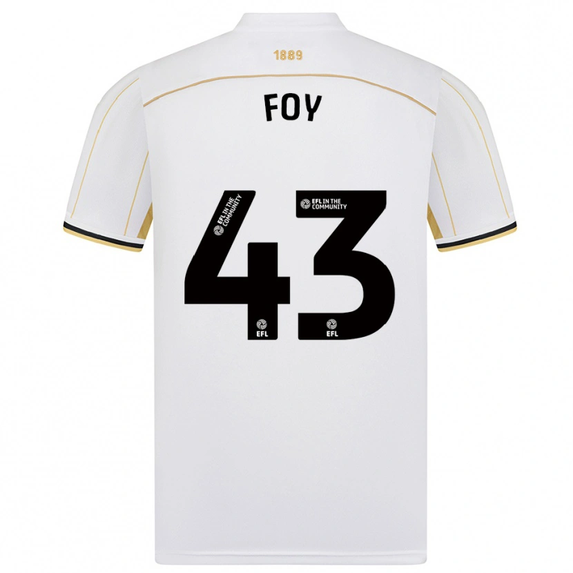 Danxen Herren Gus Foy #43 Weiß Gold Auswärtstrikot Trikot 2025/26 T-Shirt Schweiz