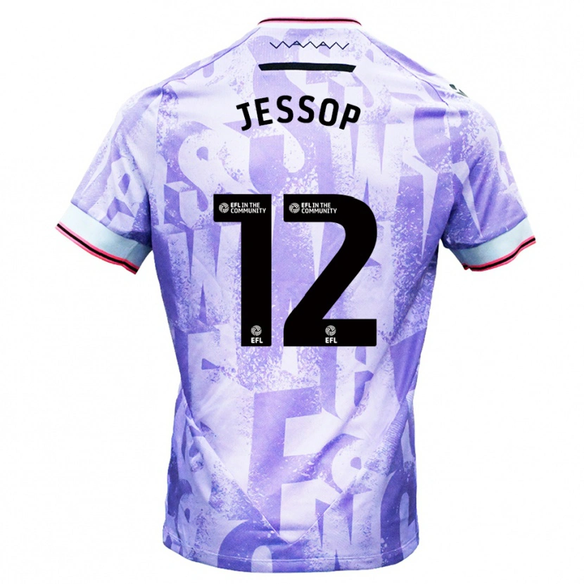 Danxen Herren Jacob Jessop #12 Lila Weiß Auswärtstrikot Trikot 2025/26 T-Shirt Schweiz