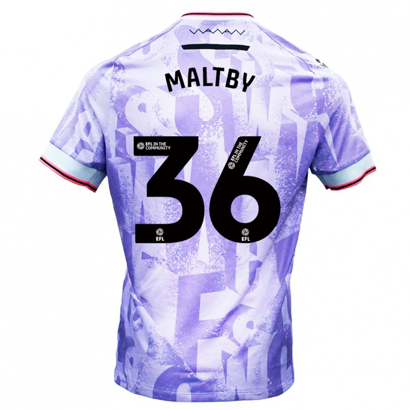 Danxen Herren Mackenzie Maltby #36 Lila Weiß Auswärtstrikot Trikot 2025/26 T-Shirt Schweiz