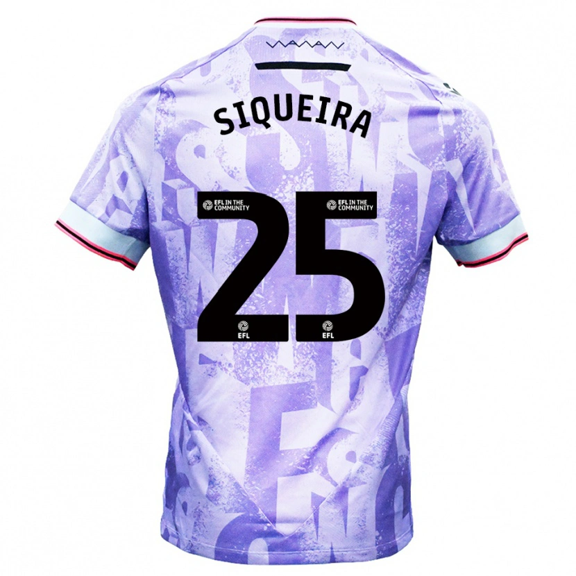 Danxen Herren Guilherme Siqueira #25 Lila Weiß Auswärtstrikot Trikot 2025/26 T-Shirt Schweiz