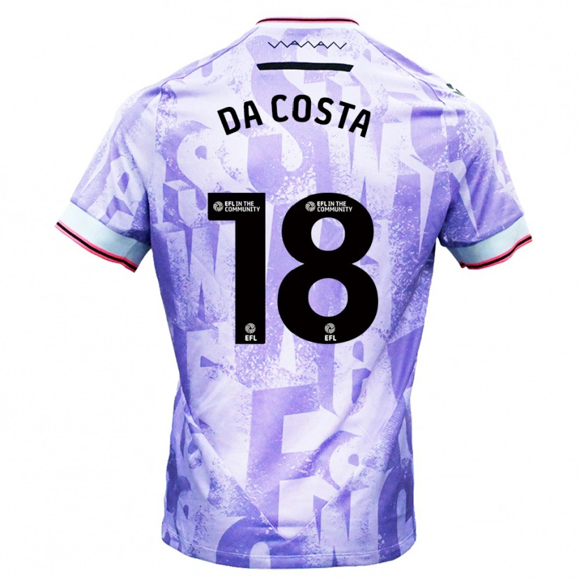 Danxen Herren Daniel Da Costa #18 Lila Weiß Auswärtstrikot Trikot 2025/26 T-Shirt Schweiz