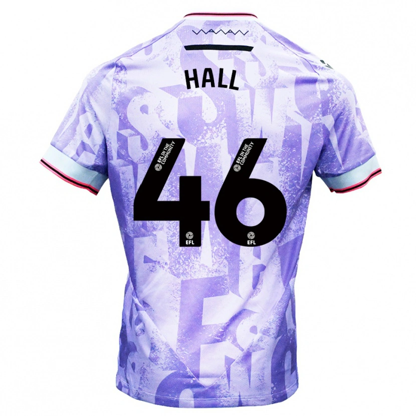 Danxen Herren Jack Hall #46 Lila Weiß Auswärtstrikot Trikot 2025/26 T-Shirt Schweiz