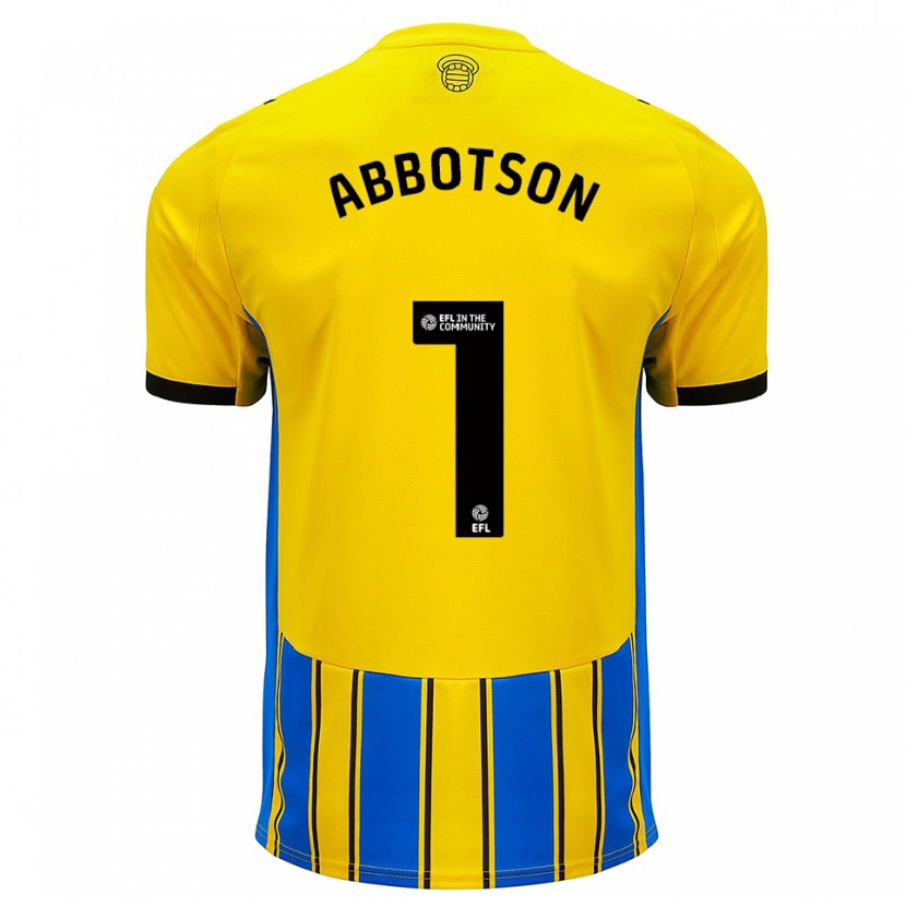 Danxen Herren Oscar Abbotson #1 Blau Gelb Auswärtstrikot Trikot 2025/26 T-Shirt Schweiz