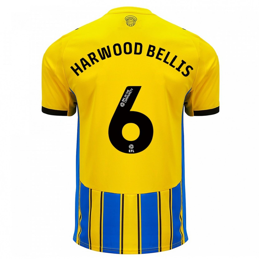 Danxen Herren Taylor Harwood-Bellis #6 Blau Gelb Auswärtstrikot Trikot 2025/26 T-Shirt Schweiz