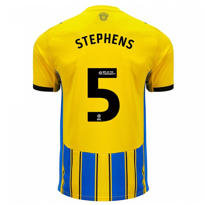 Danxen Herren Jack Stephens #5 Blau Gelb Auswärtstrikot Trikot 2025/26 T-Shirt Schweiz