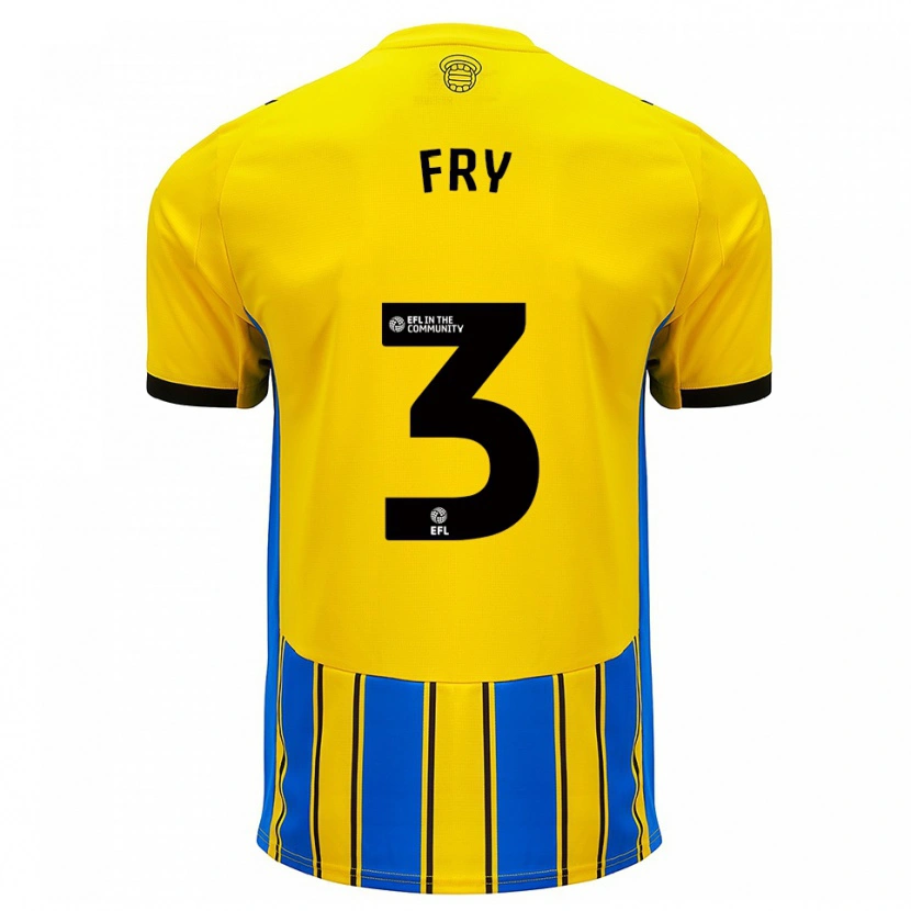 Danxen Herren Max Fry #3 Blau Gelb Auswärtstrikot Trikot 2025/26 T-Shirt Schweiz
