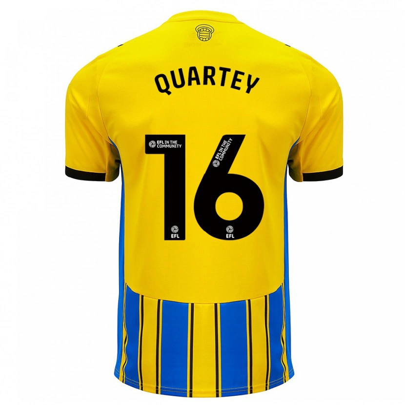 Danxen Herren Kojo Quartey #16 Blau Gelb Auswärtstrikot Trikot 2025/26 T-Shirt Schweiz
