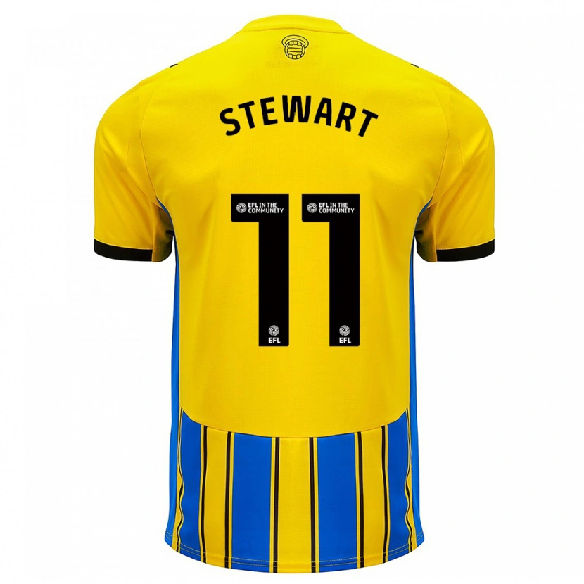 Danxen Herren Ross Stewart #11 Blau Gelb Auswärtstrikot Trikot 2025/26 T-Shirt Schweiz