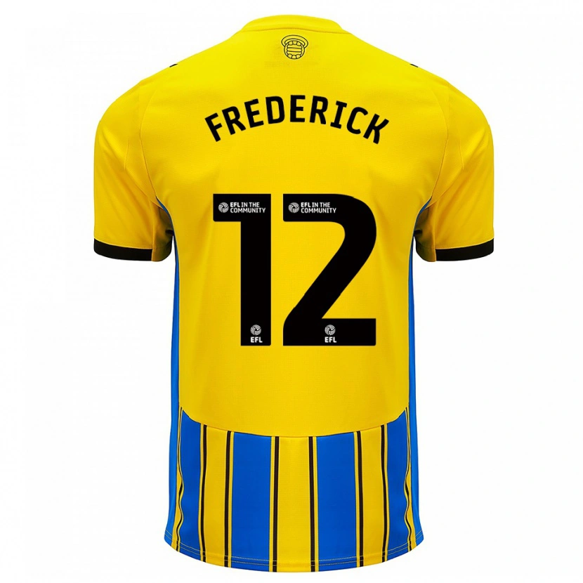 Danxen Herren Cameron Frederick #12 Blau Gelb Auswärtstrikot Trikot 2025/26 T-Shirt Schweiz