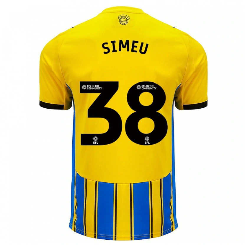 Danxen Herren Dynel Simeu #38 Blau Gelb Auswärtstrikot Trikot 2025/26 T-Shirt Schweiz