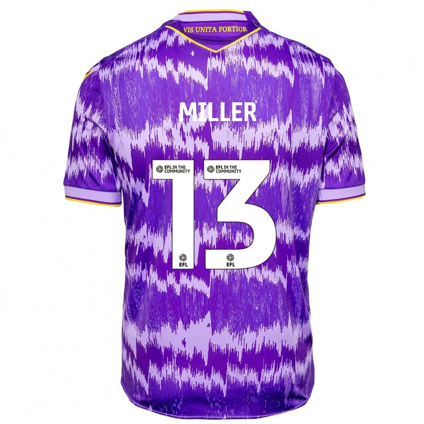 Danxen Herren Tom Miller #13 Lila Gelb Auswärtstrikot Trikot 2025/26 T-Shirt Schweiz