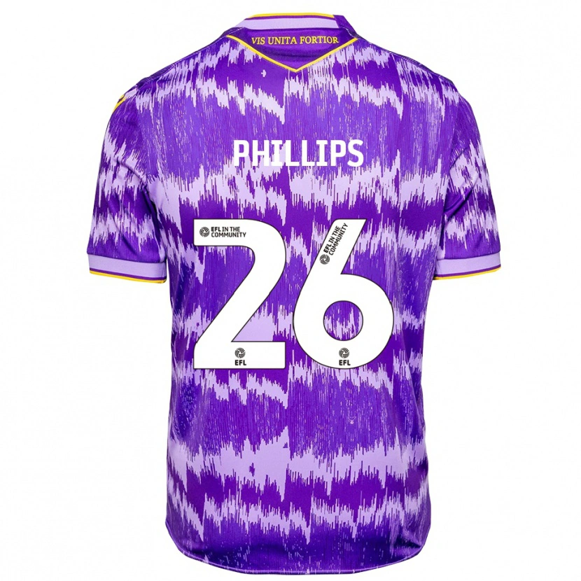 Danxen Herren Ashley Phillips #26 Lila Gelb Auswärtstrikot Trikot 2025/26 T-Shirt Schweiz