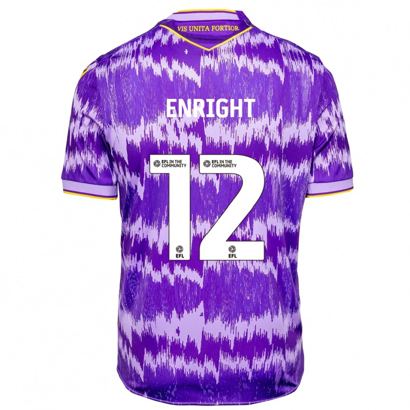 Danxen Herren Luke Enright #12 Lila Gelb Auswärtstrikot Trikot 2025/26 T-Shirt Schweiz