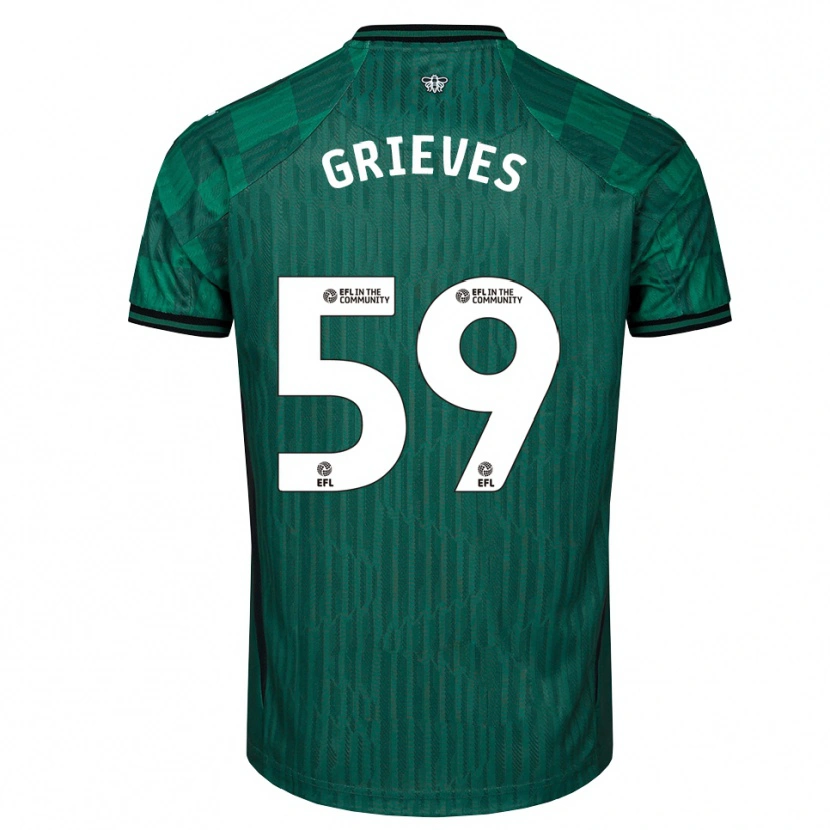 Danxen Herren Jack Grieves #59 Grün Schwarz Auswärtstrikot Trikot 2025/26 T-Shirt Schweiz