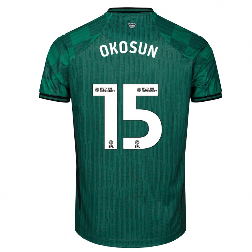 Danxen Herren Nickson Okosun #15 Grün Schwarz Auswärtstrikot Trikot 2025/26 T-Shirt Schweiz