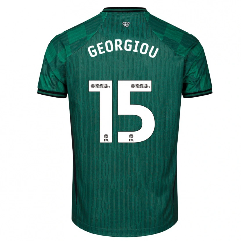 Danxen Herren Andria Georgiou #15 Grün Schwarz Auswärtstrikot Trikot 2025/26 T-Shirt Schweiz