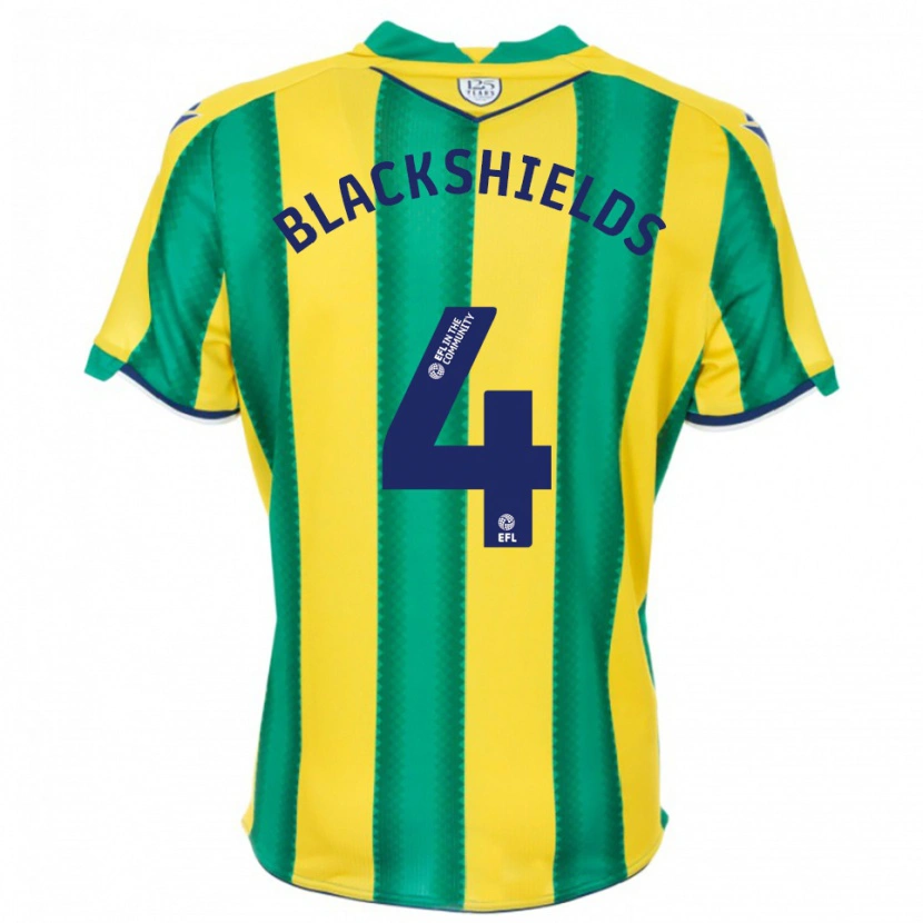 Danxen Herren Charlie Blackshields #4 Gelb Grün Auswärtstrikot Trikot 2025/26 T-Shirt Schweiz