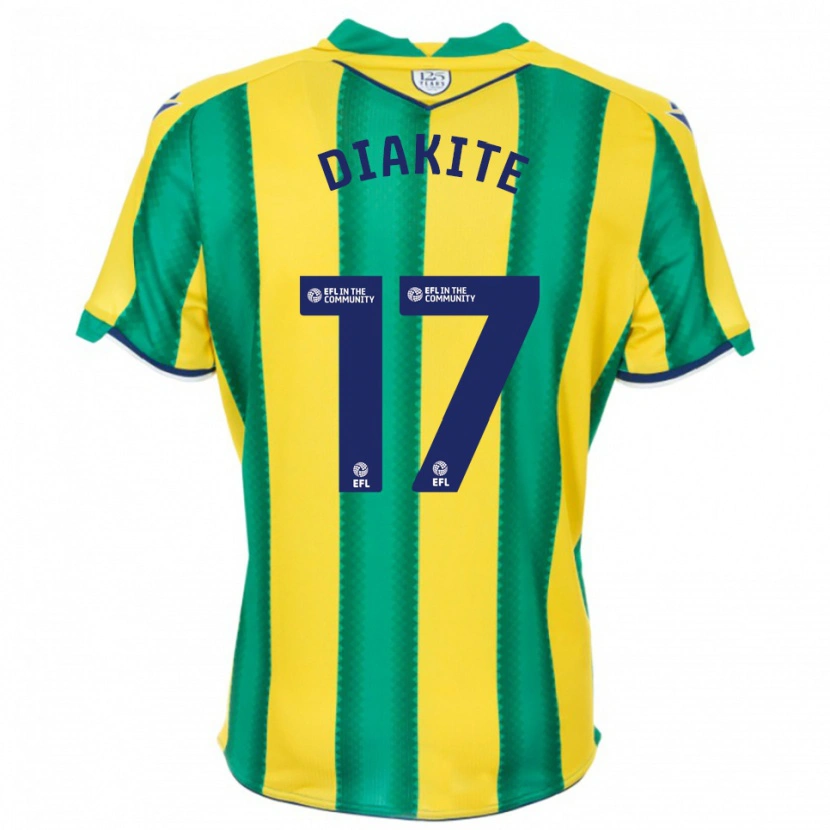 Danxen Herren Ousmane Diakité #17 Gelb Grün Auswärtstrikot Trikot 2025/26 T-Shirt Schweiz