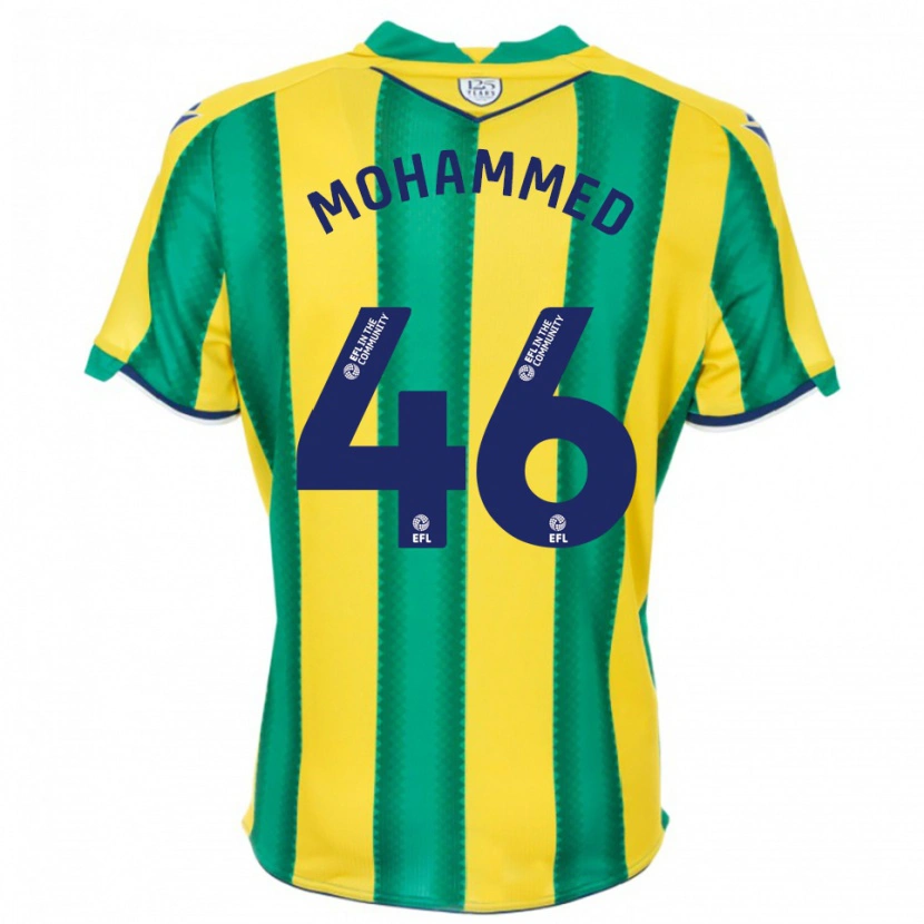 Danxen Herren Jamal Mohammed #46 Gelb Grün Auswärtstrikot Trikot 2025/26 T-Shirt Schweiz