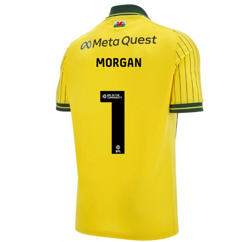 Danxen Herren Delyth Morgan #1 Gelb Grün Auswärtstrikot Trikot 2025/26 T-Shirt Schweiz