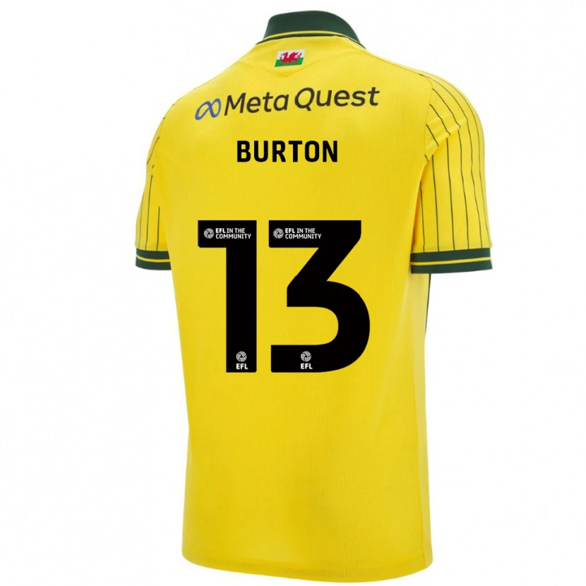 Danxen Herren Callum Burton #13 Gelb Grün Auswärtstrikot Trikot 2025/26 T-Shirt Schweiz
