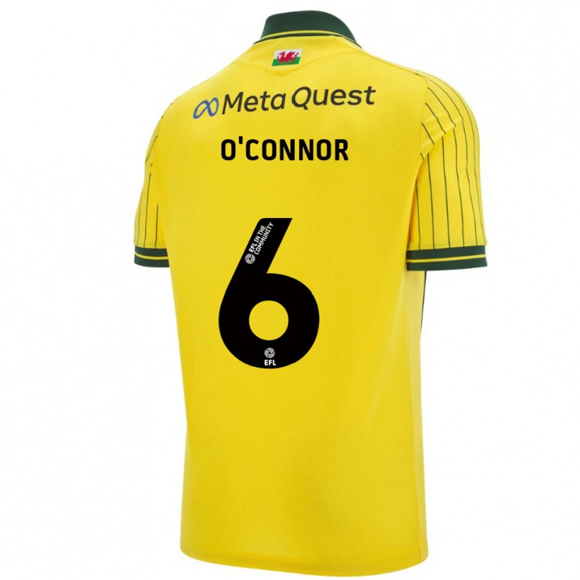 Danxen Herren Thomas O'connor #6 Gelb Grün Auswärtstrikot Trikot 2025/26 T-Shirt Schweiz