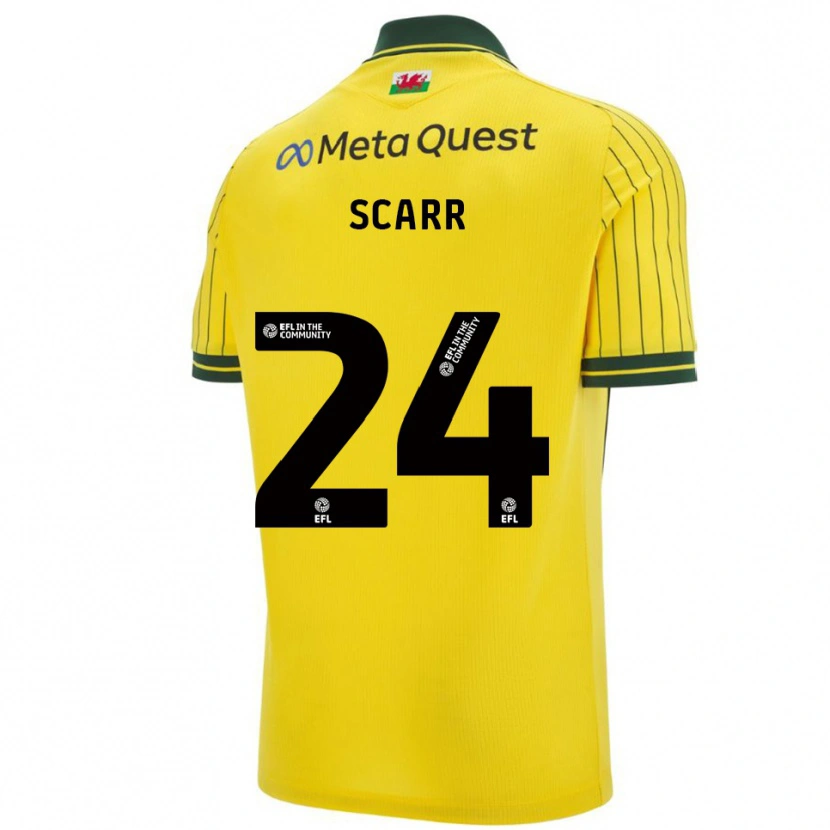 Danxen Herren Dan Scarr #24 Gelb Grün Auswärtstrikot Trikot 2025/26 T-Shirt Schweiz