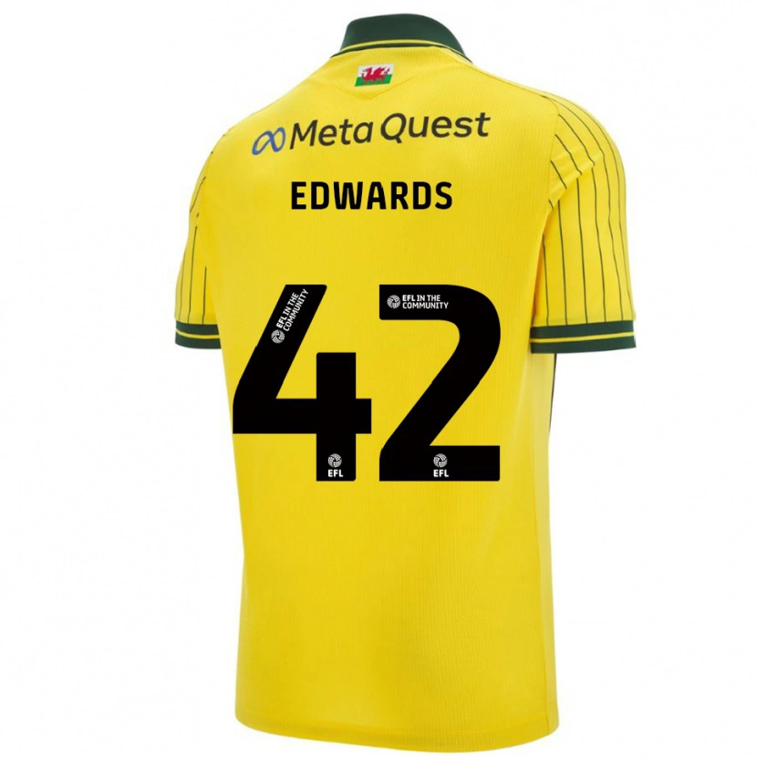 Danxen Herren Callum Edwards #42 Gelb Grün Auswärtstrikot Trikot 2025/26 T-Shirt Schweiz