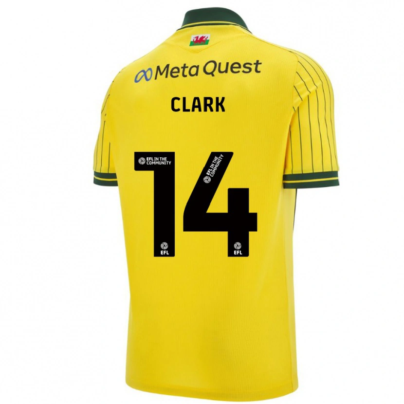Danxen Herren Nat Clark #14 Gelb Grün Auswärtstrikot Trikot 2025/26 T-Shirt Schweiz