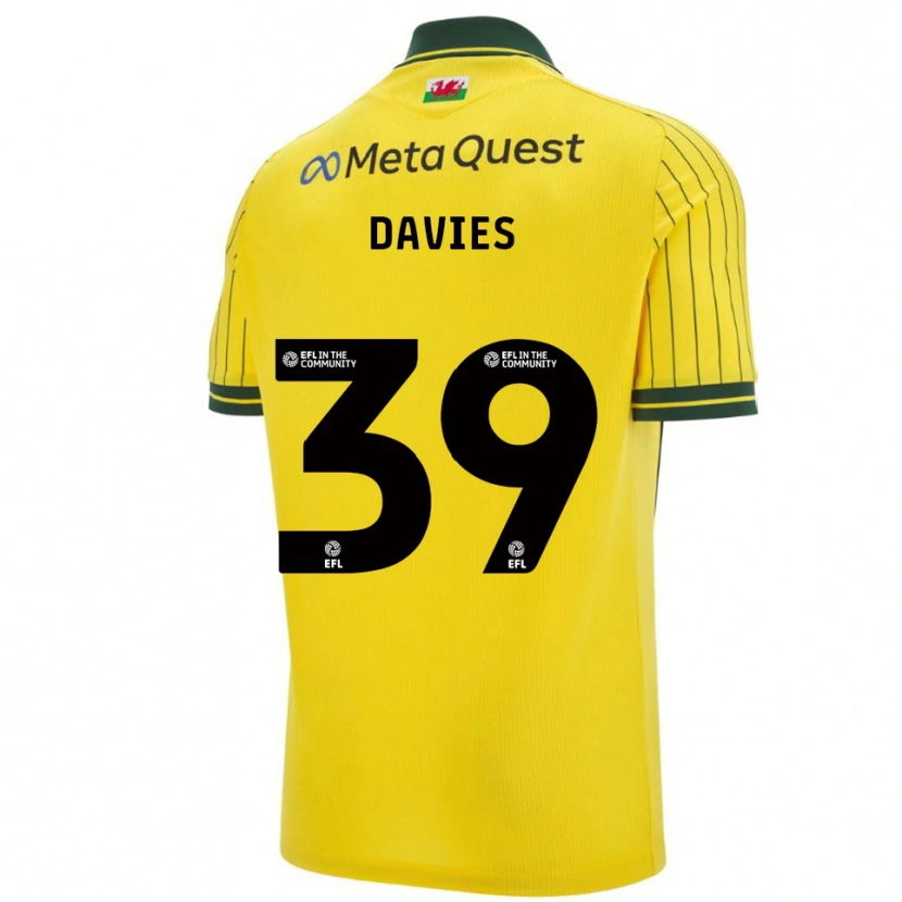 Danxen Herren Daniel Davies #39 Gelb Grün Auswärtstrikot Trikot 2025/26 T-Shirt Schweiz