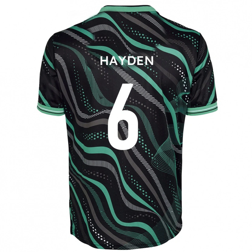 Danxen Herren Aaron Hayden #6 Schwarz Grün Auswärtstrikot Trikot 2025/26 T-Shirt Schweiz